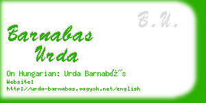barnabas urda business card